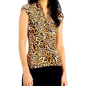 Women's Printed Surplice Top